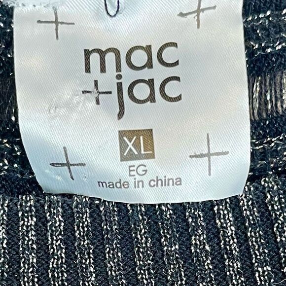 Mac + Jac Striped Metallic Sweater XL - Picture 8 of 10